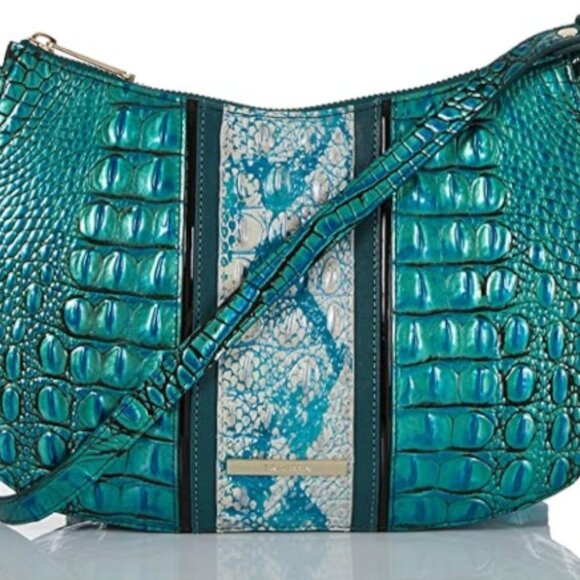 BRAHMIN Peacock Shimmer Shayna Crossbody Purse